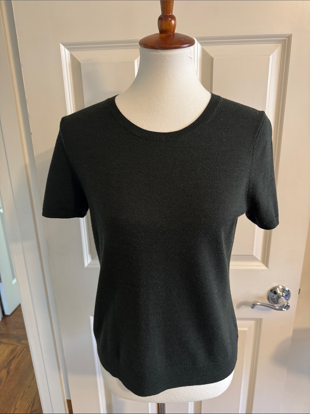 Brooks Brothers Short-Sleeve Crewneck Sweater - Forest Green 100% WOOL
